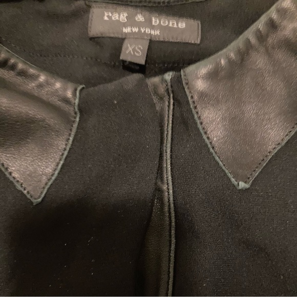 Authentic Rag & Bone top with real leather accents - Picture 2 of 5